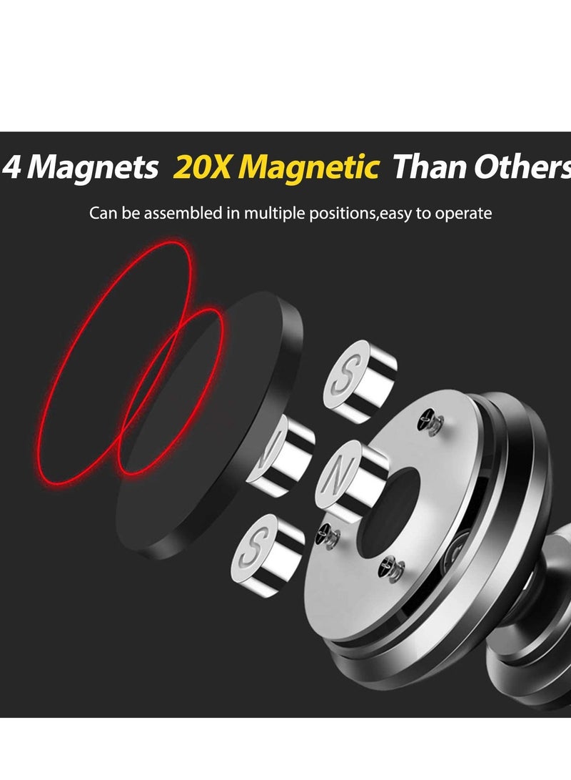 ELTRAZONE Magnetic Car Phone Holder, Universal 360° Rotation Strong Magnet Car Phone Holder Mount for Dashboard Compatible with iPhone, Samsung, LG, GPS, Google and All Cell Phone - Image 4