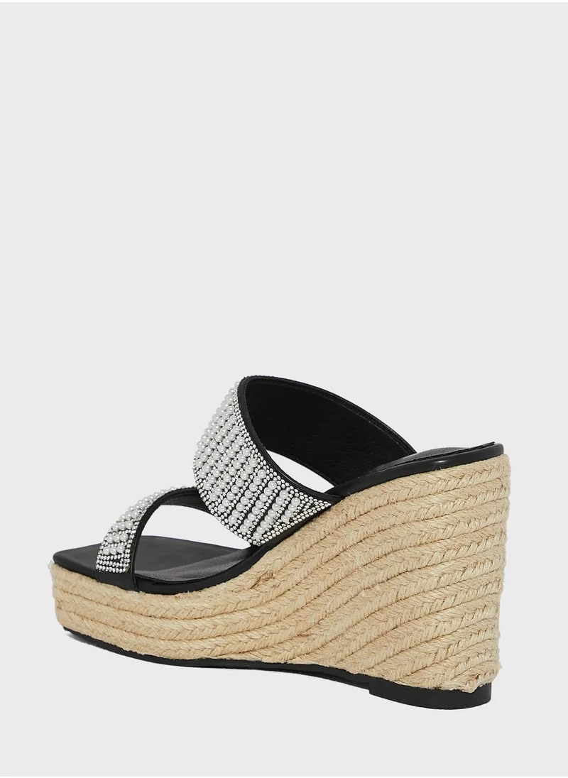 ELLA Jewelled & Embellished  Wedge Sandal