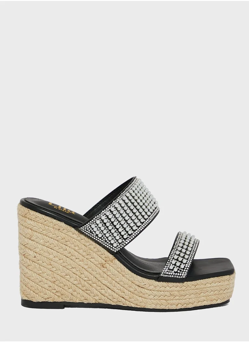 ايلا Jewelled & Embellished  Wedge Sandal