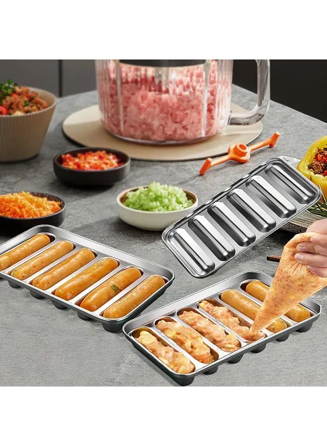 Stainless Steel Sausage Mold Multi Functional For Homemade Sausages Ham Includes Baking Tray - Image 2