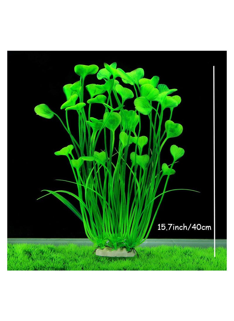 2 Pack Fish Tank Decoration Faux Plastic Plants Aquarium Decoration Set