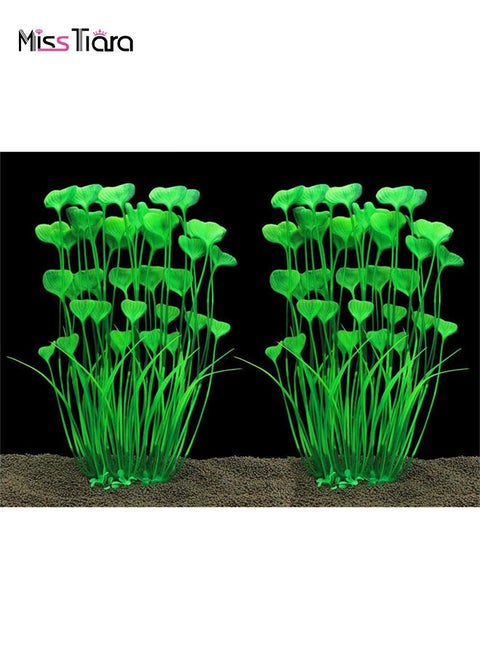 2 Pack Fish Tank Decoration Faux Plastic Plants Aquarium Decoration Set