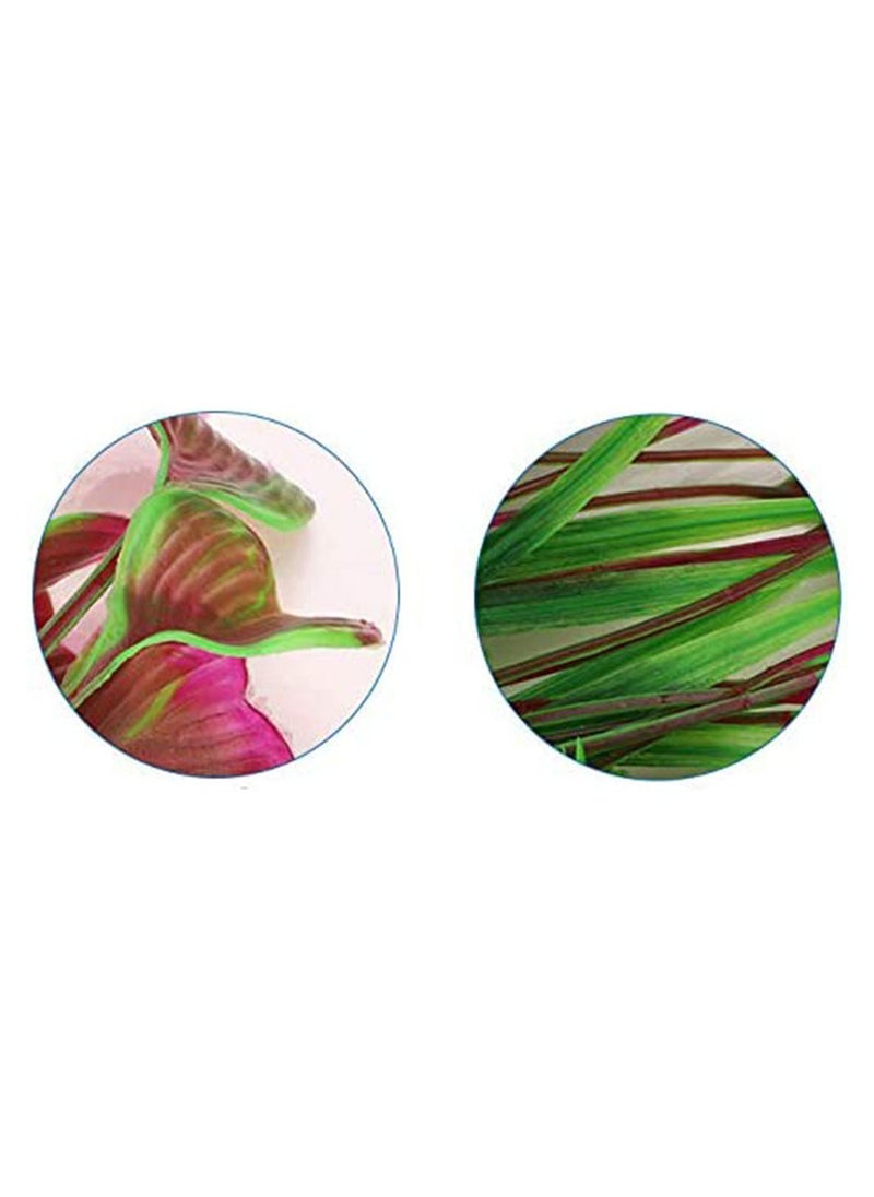 2 Pack Fish Tank Decoration Faux Plastic Plants Aquarium Decoration Set