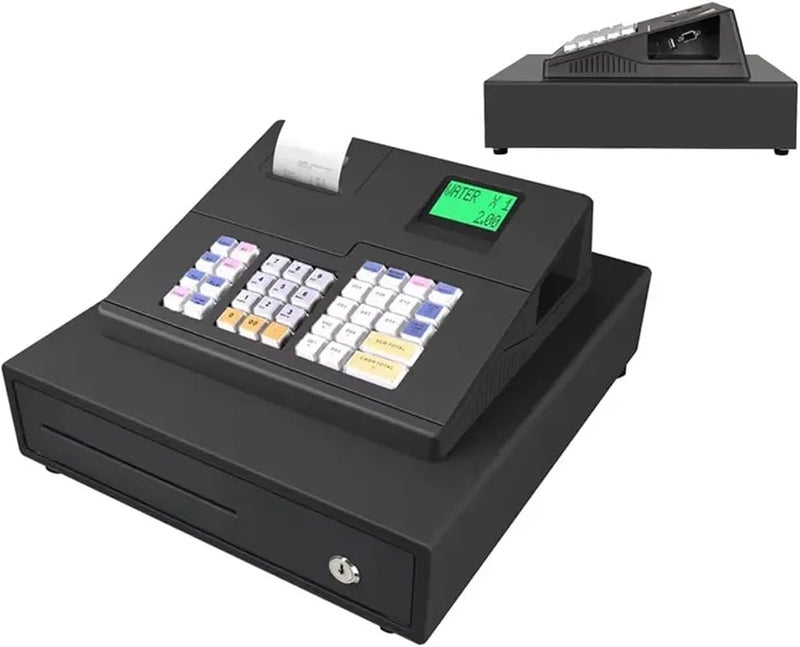ROOUIO Cash Register, Retail Stores Cash Register, Price Checkout Supermarket Smart POS Machine For Small Business ECR600 - Image 1