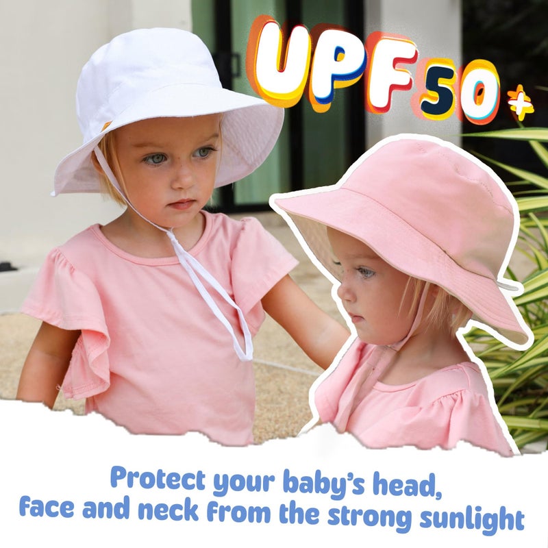 FURTALK Baby Sun Hat Toddler Boys Girls Bucket Hat for Kids 0-5 Years UPF 50+ Sun Protective Child Summer Beach Hats - Image 3