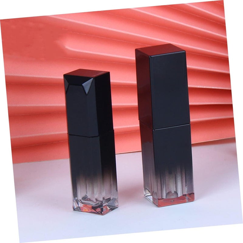 Outanaya 5pcs Square Lip Gloss Tubes Uv Black Gradient Color Empty Refillable Containers for Lightweight and Washable for Travel and Makeup Storage - Image 5