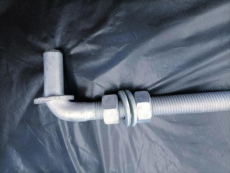 Firofend J-Bolt Gate Hinge, Hot-dip Galvanized J Bolt with 5/8" Gate Hinge. Farm Gate Hinges for Chain Link Fence Mostly Used in Frams, Back Yard, Frence Etc. Include Nut Washer (9"(4PCS)) - Image 4