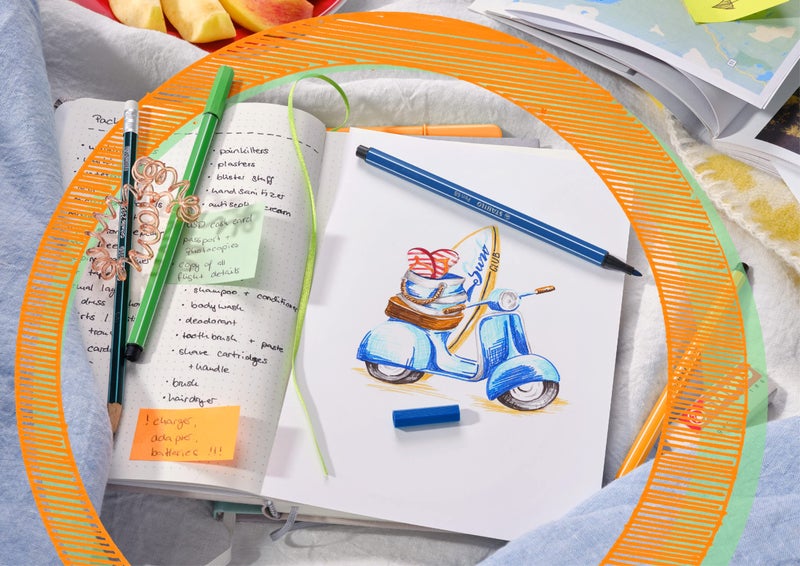 STABILO Premium Fiber-Tip Pen Pen 68 - Pack of 8 - Pastel Colors, Coloring Felt Tip Marker, Fine Point, 1mm Medium Tip - Image 4