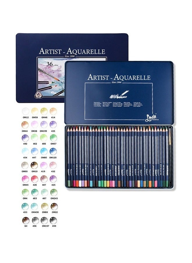 مجموعة أقلام تلوين مائية مع فرشاة - 36 لون، أقلام مائية احترافية بمقبض ثلاثي، هدية مثالية للأطفال والمبتدئين، لعيد الأضحى، المدرسة والمناسبات - Image 3