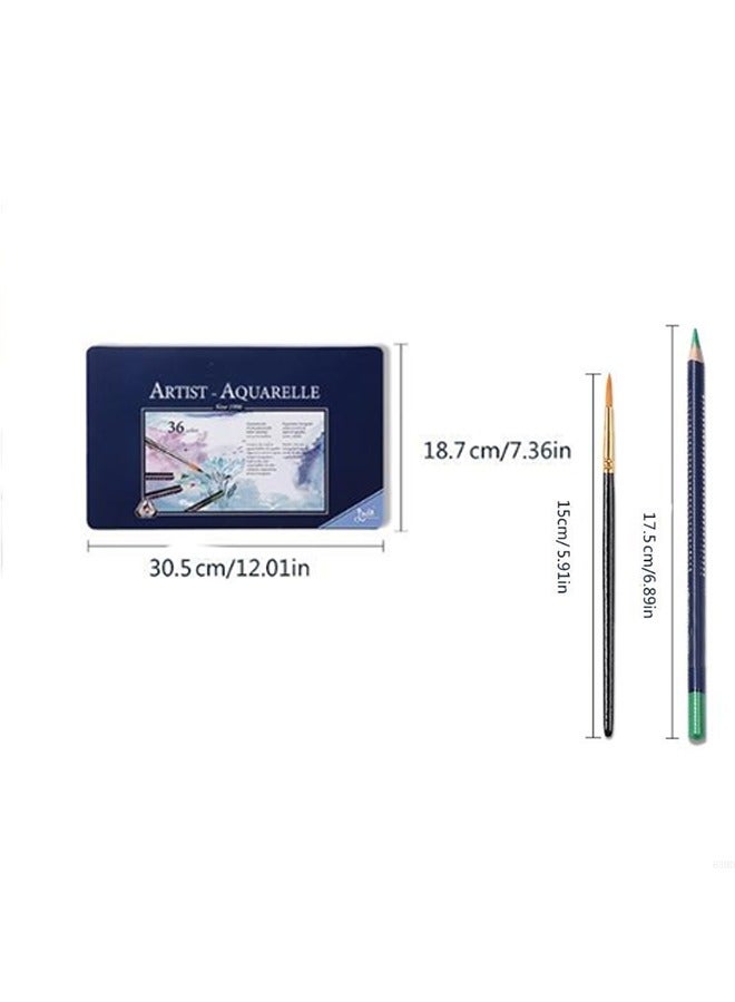 مجموعة أقلام تلوين مائية مع فرشاة - 36 لون، أقلام مائية احترافية بمقبض ثلاثي، هدية مثالية للأطفال والمبتدئين، لعيد الأضحى، المدرسة والمناسبات - Image 4