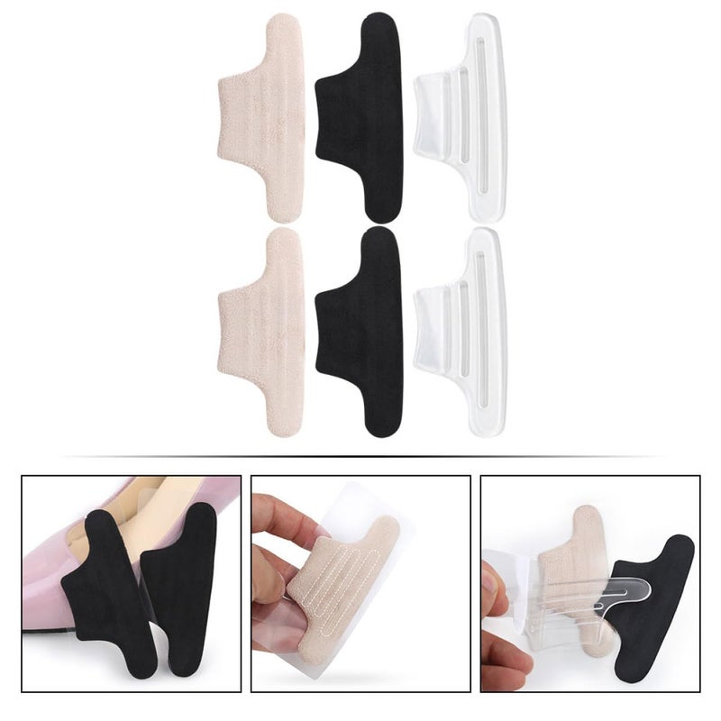 3 Pairs Self Adhesive Gel Heel Cushions Anti Blister Pads Soft Fabric Back Protectors For Daily Foot Comfort - Image 4
