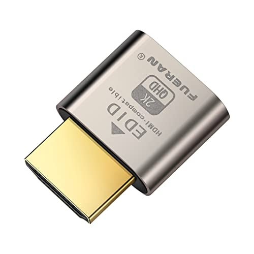FUERAN HDMI Dummy Plug Headless Ghost Display Emulator HDMI-Compatible（Fit Headless-1920x1080 New Generation@60Hz） (HDMI2.0-2K-1P) - Image 1