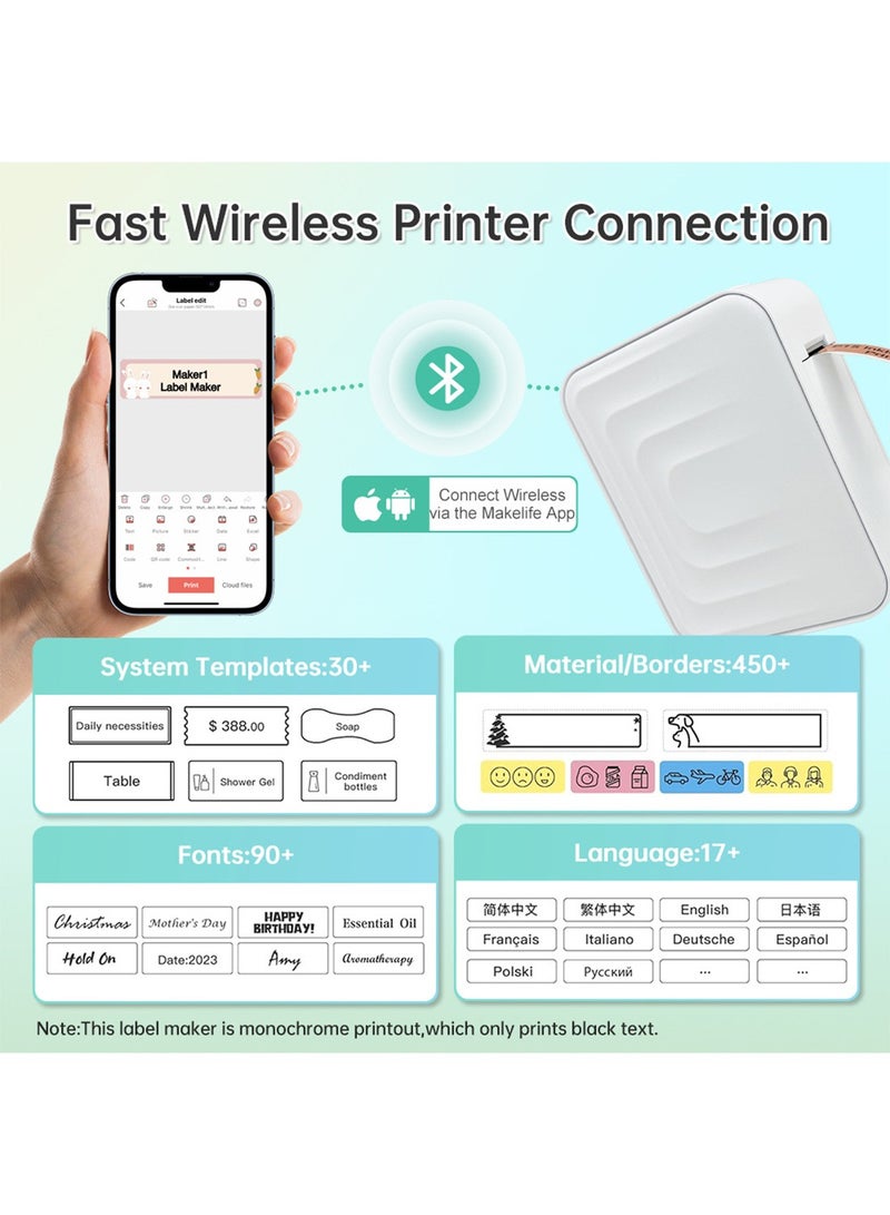 كيدل طابعة صغيرة تعمل بتقنية البلوتوث لصنع الملصقات - Image 4
