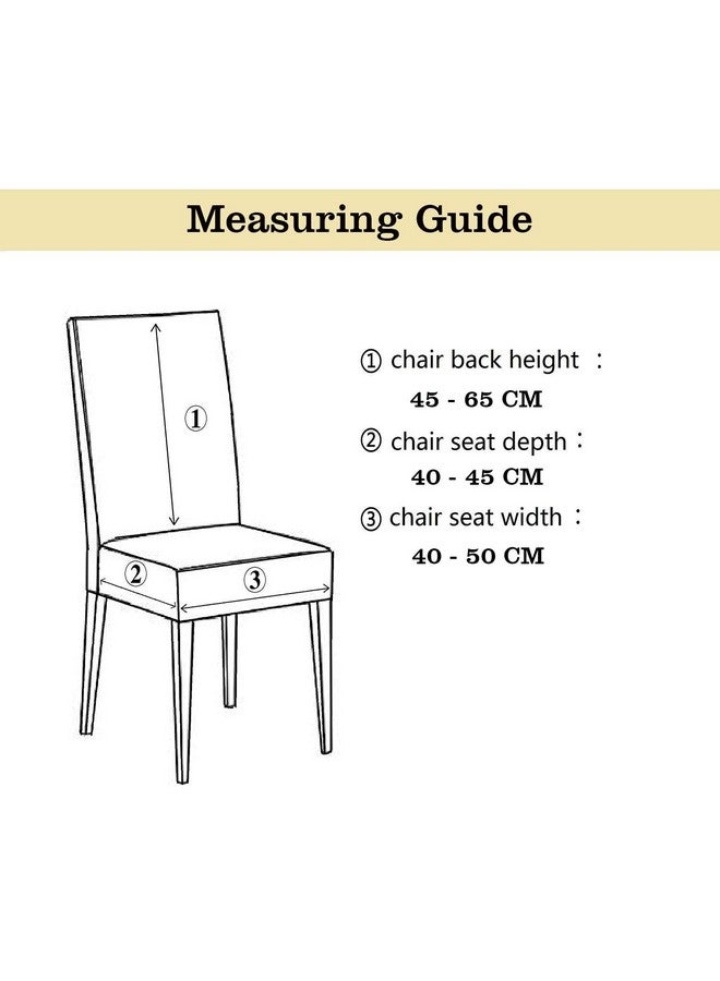 Styleys أغطية كراسي الطعام ستايلز من مزيج البوليستر مرنة مزخرفة بالزهور قابلة للغسل - مجموعة من 4، بيج/أحمر/أزرق، SLMC134 - Image 5