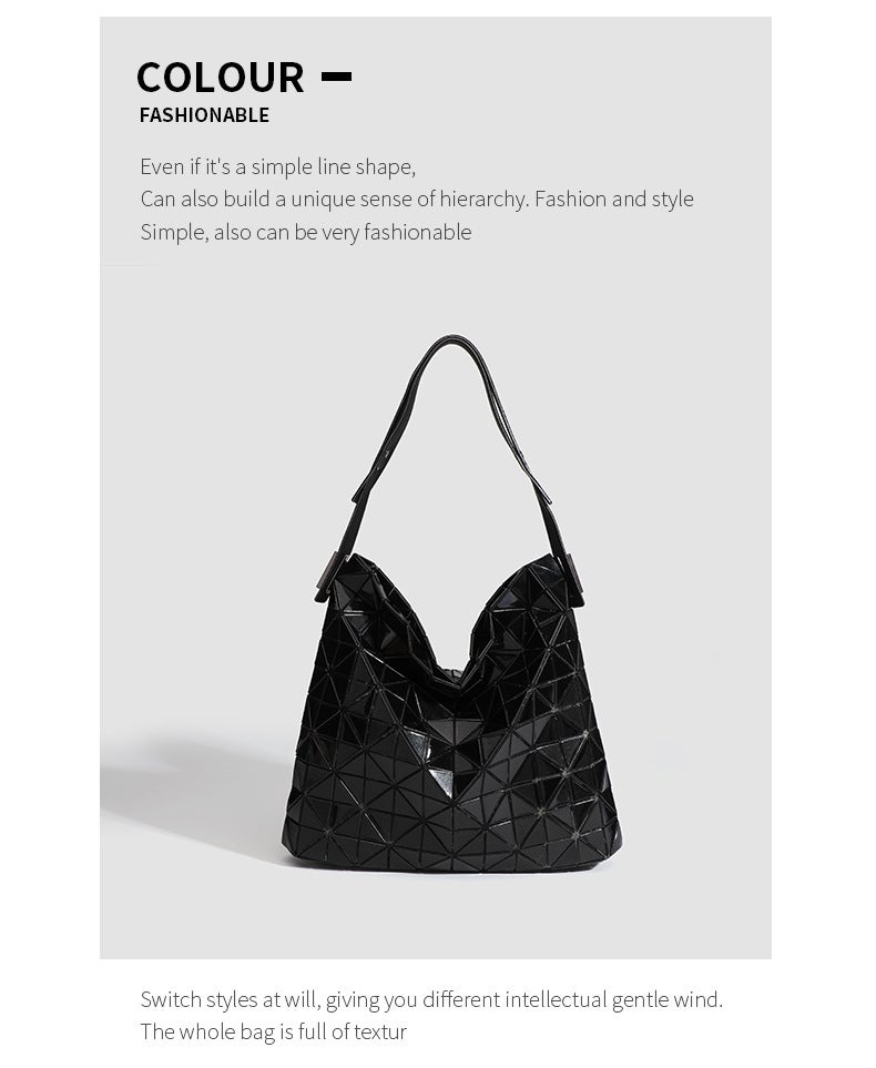 Baguette Bag Underarm Bag Style Bag Women'S Geometric Plaid Bag High-End Western Style Shoulder Bag Handbag - Image 1