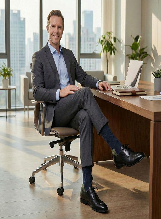 WANDER Merino Wool Socks Men 3 Pairs Cushioned Calf Boot Socks Moisturing Wicking Everyday Thermal Crew Socks - Image 3