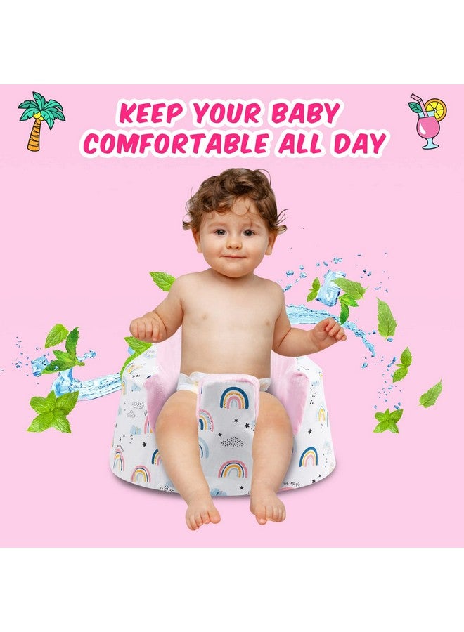 SMTTW Seat Cover Compatible with Bumbo Seat, Summer Cooling Breathable Seat Cover with Portable Hand Belt for Baby Boy Girl (Pink Rainbow) - Image 4