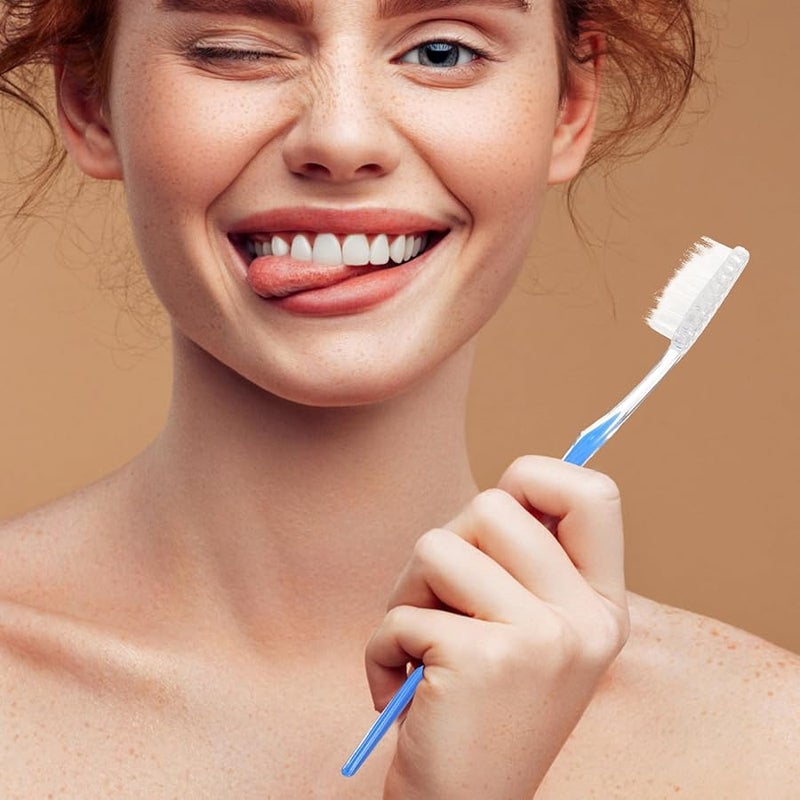 50 قطعة فرشاة أسنان سفر ناعمة الشعيرات تستخدم لمرة واحدة محمولة للتخييم والفنادق للكبار - Image 3