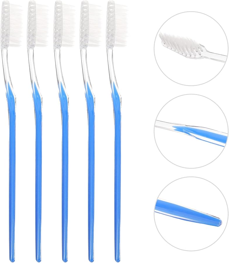 50 قطعة فرشاة أسنان سفر ناعمة الشعيرات تستخدم لمرة واحدة محمولة للتخييم والفنادق للكبار - Image 4