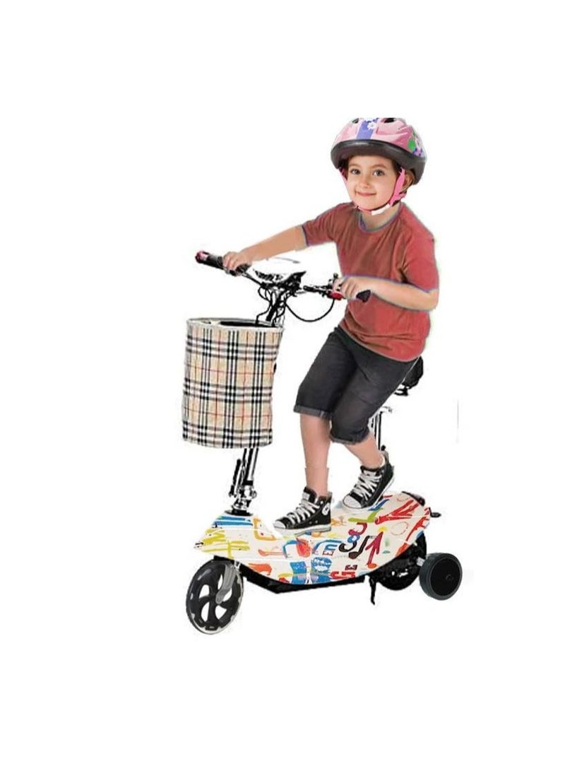 Electric Scooter with Seat Mix White 