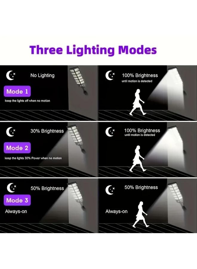 1 قطعة 504 مصباح شارع ذكي يعمل بالطاقة الشمسية مع استشعار الحرية ووحدة تحكم عن بعد - Image 5