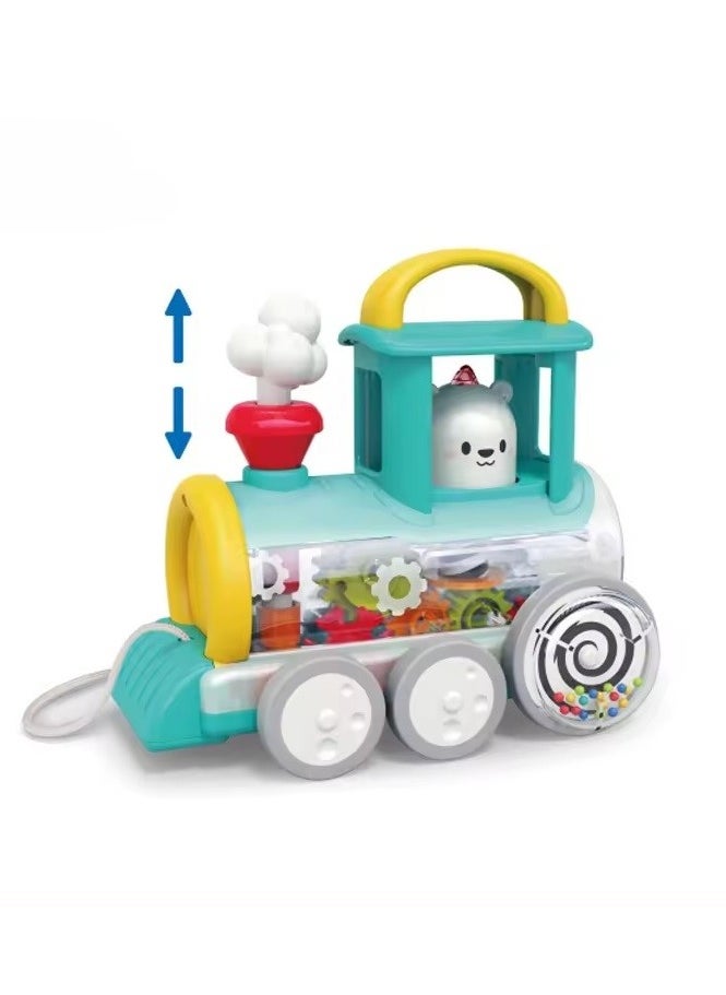 bellanina - Interactive Pull-Along Train with Car Sounds, Buttons, and Flashing Lights - Image 1