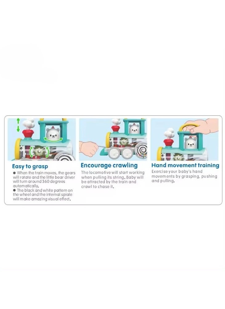 bellanina - Interactive Pull-Along Train with Car Sounds, Buttons, and Flashing Lights - Image 1