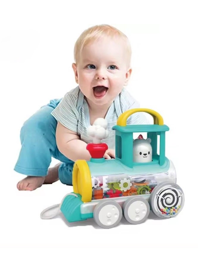 bellanina - Interactive Pull-Along Train with Car Sounds, Buttons, and Flashing Lights - Image 1
