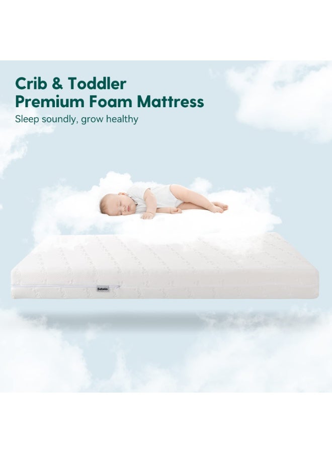 بابيليو مرتبة سرير قابلة للتهوية من BABELIO، مزدوجة الجوانب، من إسفنج الذاكرة، مقاومة للماء، غطاء قابل للإزالة والغسل في الغسالة، للأطفال الصغار والرضع، 52 بوصة × 27.5 بوصة - Image 2