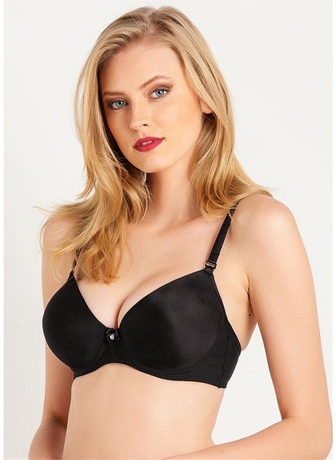 Magic Form 2050 Plain Fabric Juicy Bra - Black  - Image 1