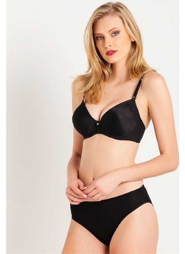 Magic Form 2050 Plain Fabric Juicy Bra - Black  - Image 2