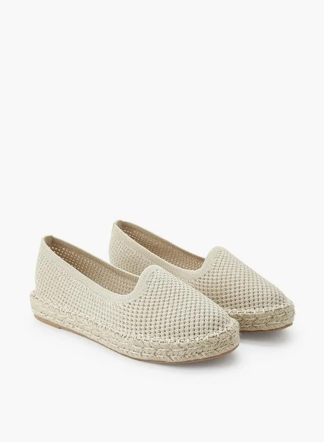 Peppermint Women Textured Espadrille Loafers