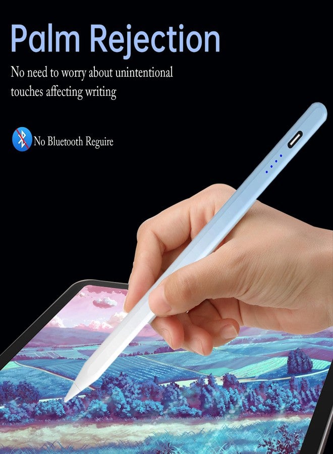 CMARS Stylus Pen for iPad(2018-2023), iPad Pencil 10th Generation with Palm Rejection, Magnetic, iPad Stylus Pen Compatible with Apple iPad Pro 11/12.9 inch, iPad Mini 5/6/Air3/4/5, iPad 6/7/8/9/10-Blue - Image 5