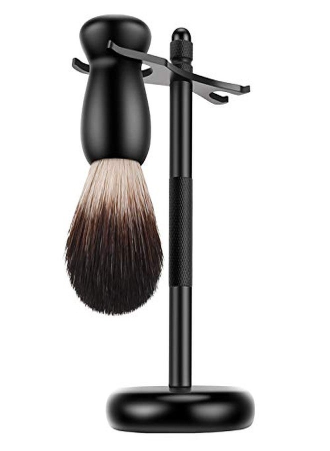 PerPro Deluxe Black Shaving Razor Stand Holder with Shaving Brush Kit,Compatible with Cartridge Razor,Gillette Razor,Safety Razor,Badger Shaving Brush - Image 1