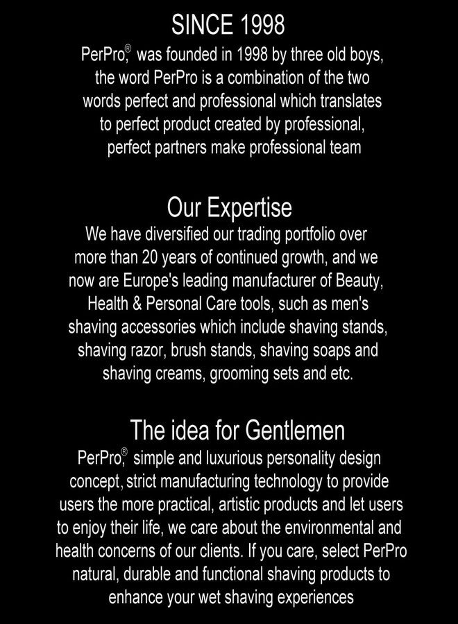 PerPro Deluxe Black Shaving Razor Stand Holder with Shaving Brush Kit,Compatible with Cartridge Razor,Gillette Razor,Safety Razor,Badger Shaving Brush - Image 5