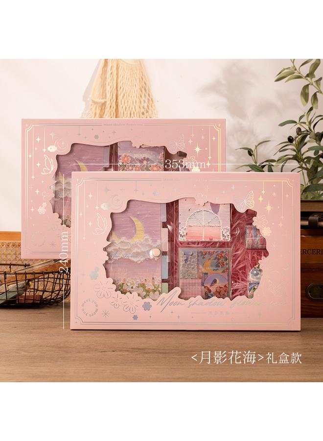 Bluejw Oil Painting Hand Account Book Gift Box Suit Primary School Student Reward Gift Girl Notebook High Color Value - Image 1