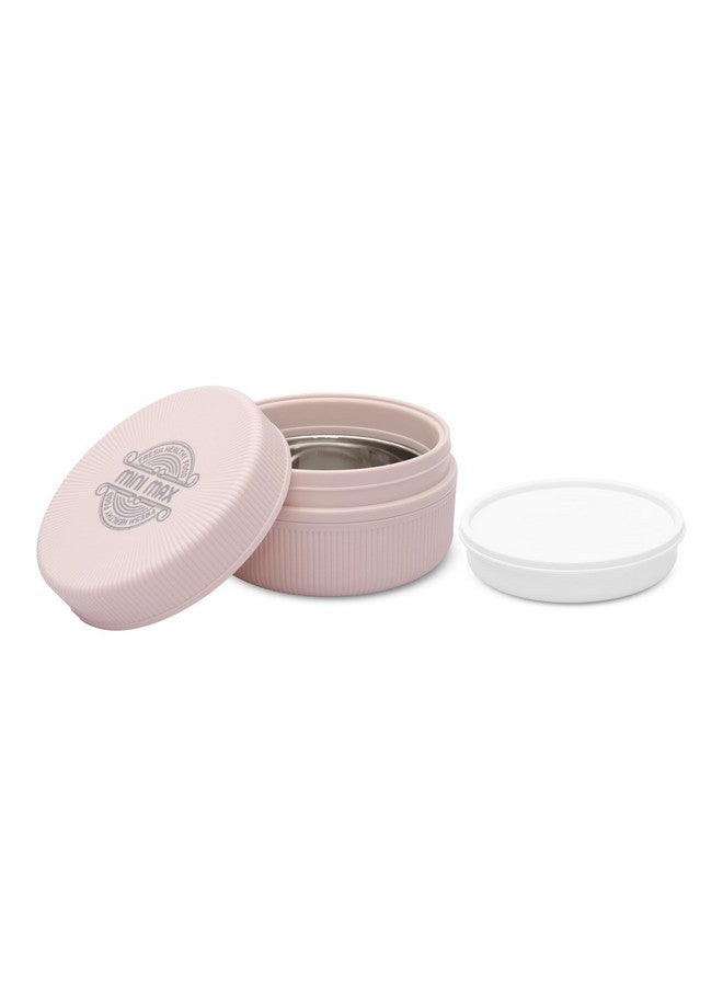 JAYPEE JAYPEE Mini Max Lunch Box for School, Office, Ideal for Snacks and Meal, Keeps Food Hot & Fresh Insulated Stainless Steel Inner with Plastic Dish Inside for Office, College and Picnic, Pink, 500 ml - Image 4