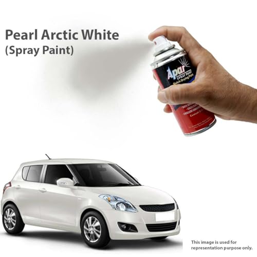APAR Spray Paint Pearl Arctic White- Base Coat (RC Colour Name) +PC Compatible for Maruti Cars(Before 2023 model) -225 ml (Pack of 2-Pcs) - Image 3