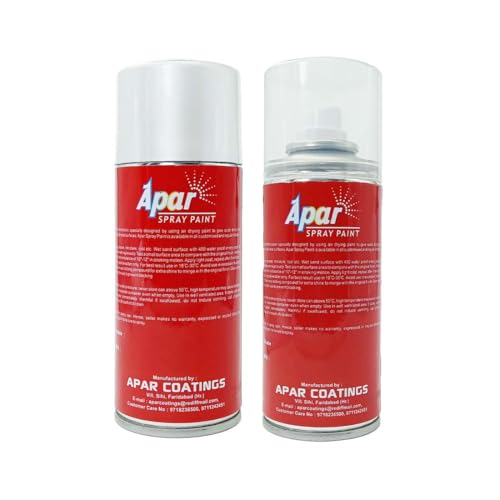 APAR Spray Paint Pearl Arctic White- Base Coat (RC Colour Name) +PC Compatible for Maruti Cars(Before 2023 model) -225 ml (Pack of 2-Pcs) - Image 2