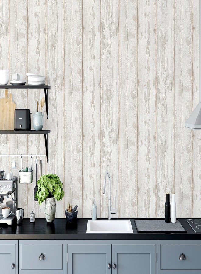 Arthouse ArtiSTICK White Washed Wood - Peel and Stick Self Adhesive Wallpaper 6m/19.6 Foot Long - Great for Upcycling Furniture - Cabinets Kitchen Drawers Shelves - Peel & Stick 300205 - Image 4