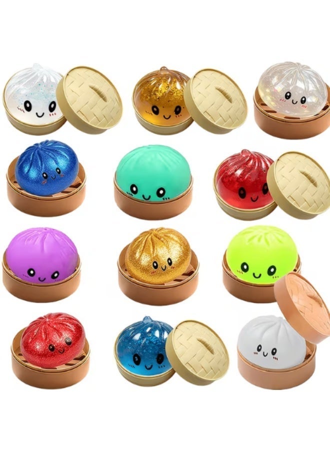 AMM 1 PCS Mystery Squishy Dumpling Dumpling Squishies Handmade Pressure Relief Balls, Easter Basket Stuffers, Dumplings Squishy for Stress Relief - Image 4