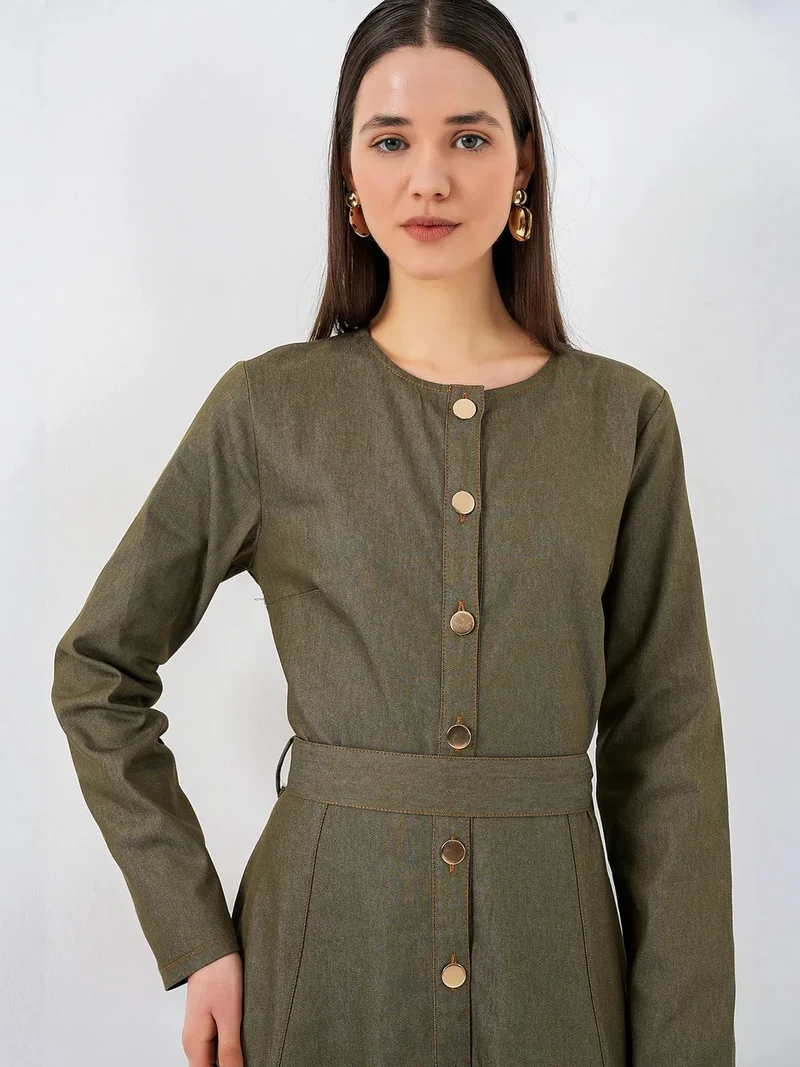 بيغ دارت BDART Belted Denim Midi Dress