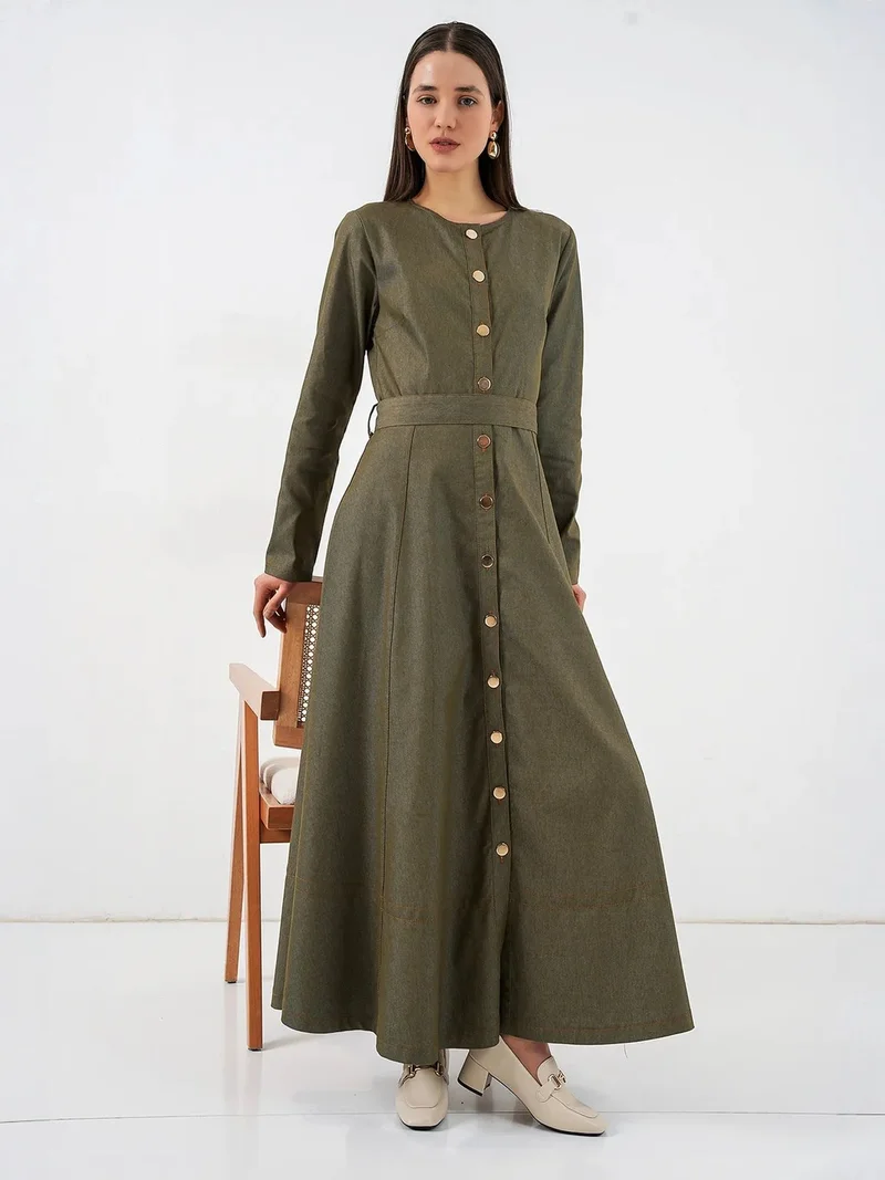 بيغ دارت BDART Belted Denim Midi Dress