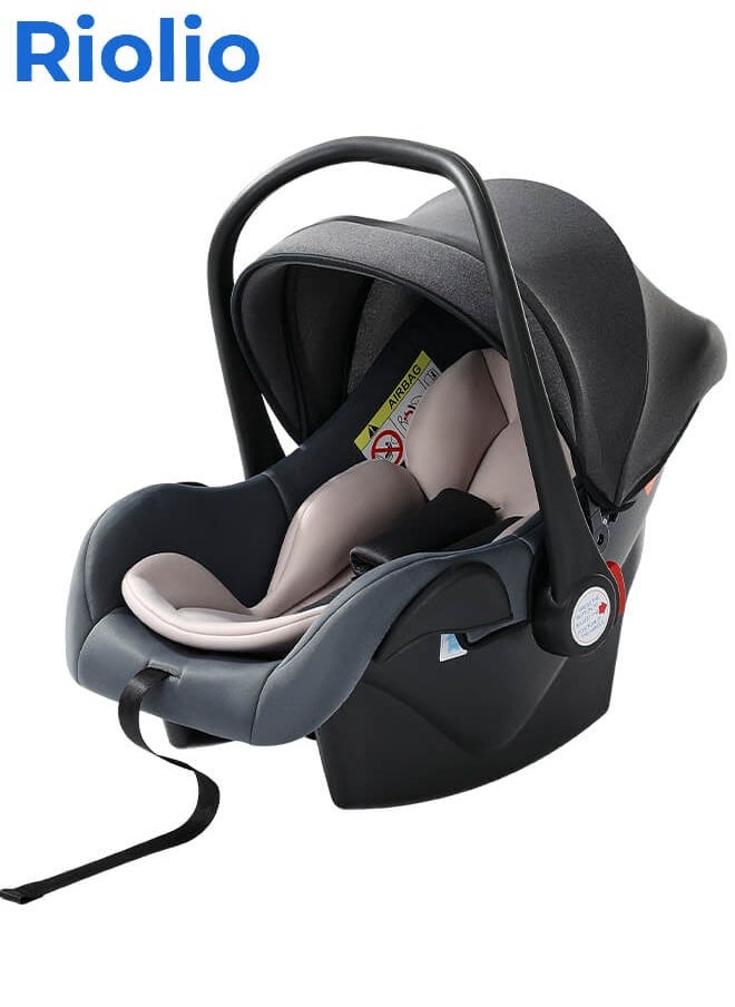 Riolio - Portable Baby Car Seat Padded Soft Material Three Point Harness Ergonomic Design with Carrier Washable from Birth to 15 Months - Image 1