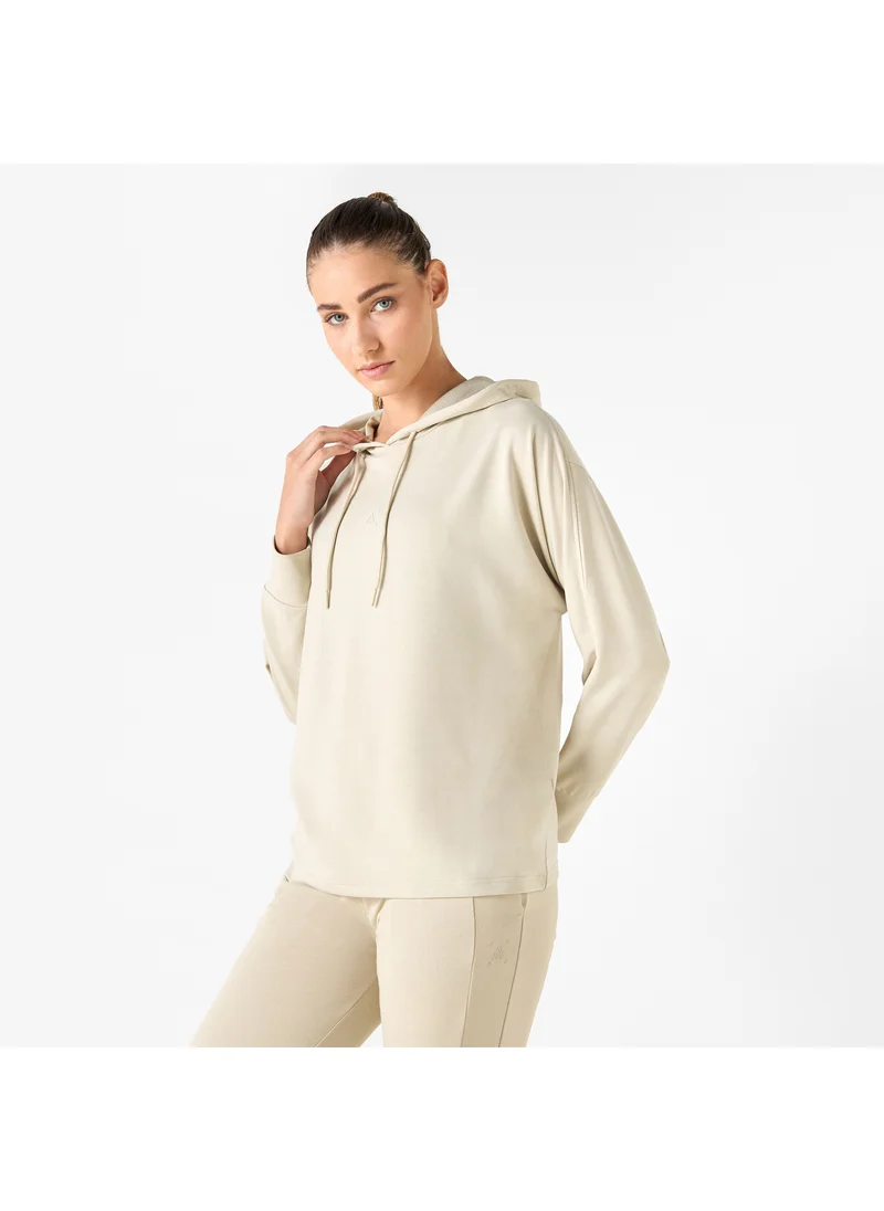 ADOT by Splash Solid Sweatshirt with Hood and Long Sleeves