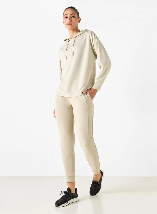 ادوت من سبلاش سويت شيرت سادة بغطاء رأس وأكمام طويلة