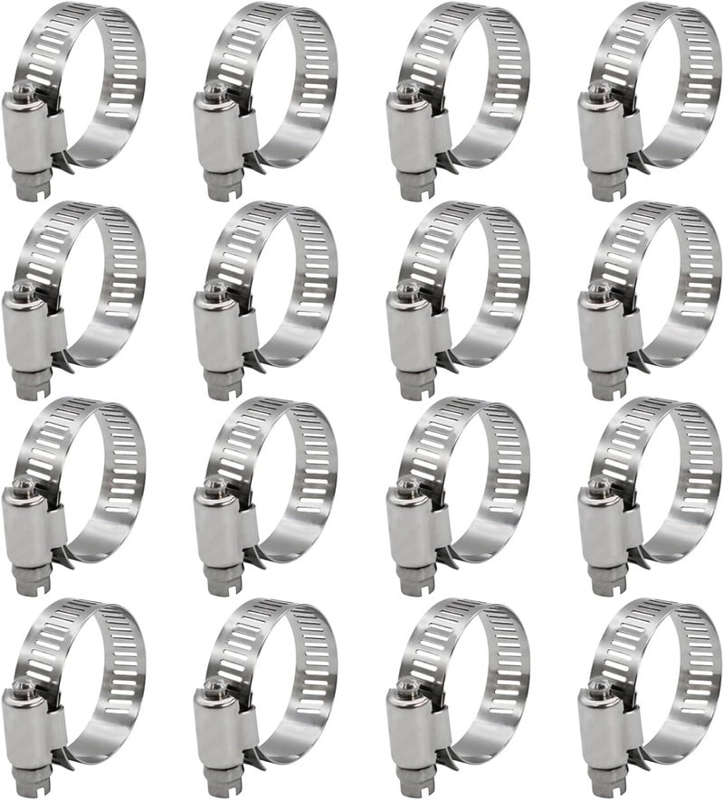 ROADFORMER Hose Clamp Stainless Steel Adjustable 36-51mm (1-1/2" - 2") SAE Size 12 Worm Gear Clamp (36-51mm, 24 Pack) - Image 1