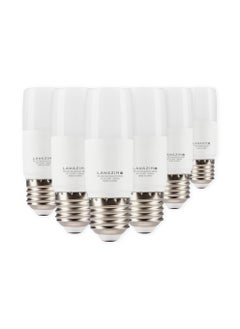 LAWAZIM 5W LED Stick E27 - 6 Piece 6500K Daylight - Energy Saving 35W Equivalent Non-Dimmable Lightbulbs with 400 Lumens and a Lifespan of 15,000 Hours - for Wall Sconces, Desk Lamps, and Garage Use  - Image 1