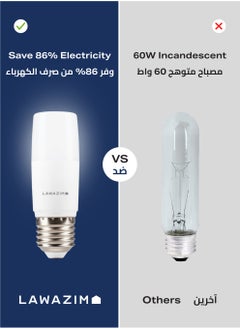 LAWAZIM 5W LED Stick E27 - 6 Piece 6500K Daylight - Energy Saving 35W Equivalent Non-Dimmable Lightbulbs with 400 Lumens and a Lifespan of 15,000 Hours - for Wall Sconces, Desk Lamps, and Garage Use  - Image 5