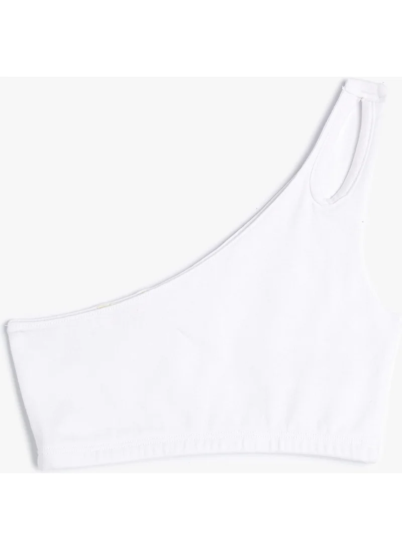 كوتون One Shoulder Athlete Cotton with Window Detail